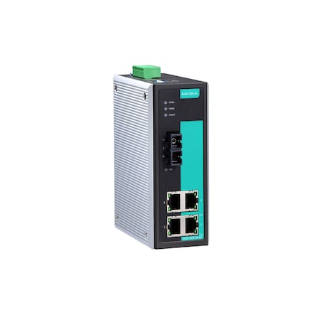 Moxa Indust. Unmgd Eth. Swtch W/ 4 10/100Baset(X)Ports, Eds-305-S-Sc-T EDS-305-S-SC-T